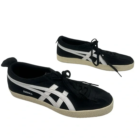 NEW - Onitsuka Tiger by Asics Black and White Sneakers UNISEX - SIZE 7/8.5
